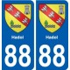 88 Hadol blason autocollant plaque stickers ville