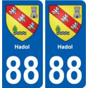 88 Hadol blason autocollant plaque stickers ville