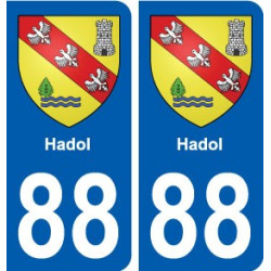 88 Hadol blason autocollant plaque stickers ville
