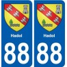 88 Hadol blason autocollant plaque stickers ville