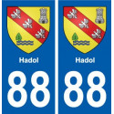 88 Hadol blason autocollant plaque stickers ville