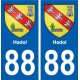 88 Hadol blason autocollant plaque stickers ville
