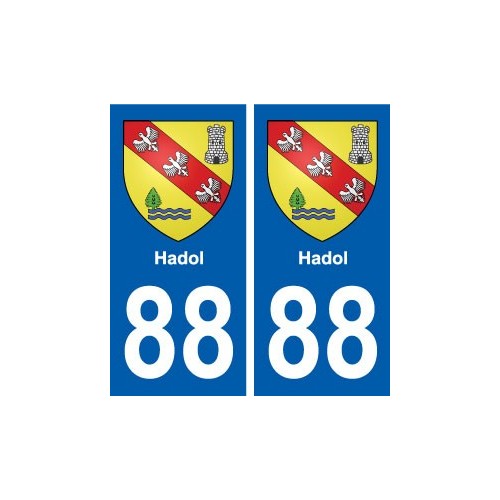 88 Hadol blason autocollant plaque stickers ville