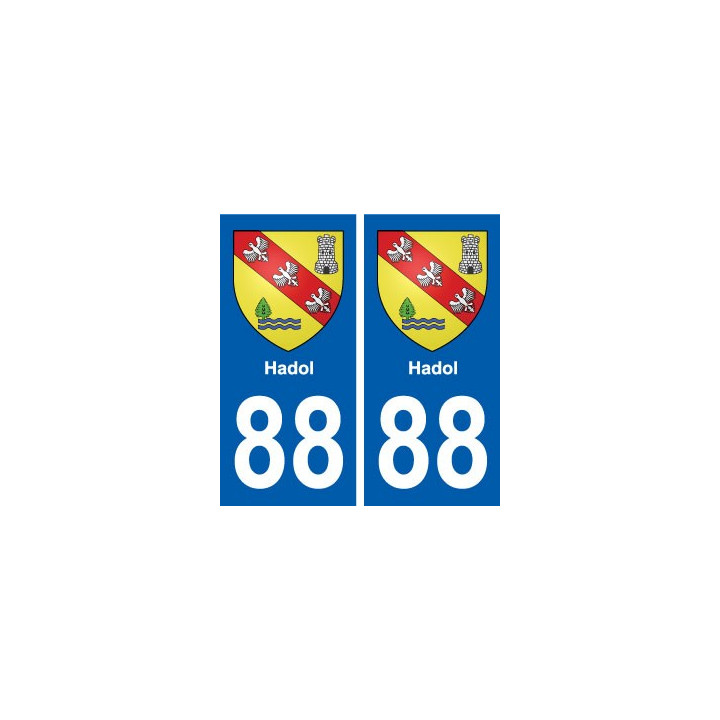 88 Hadol blason autocollant plaque stickers ville