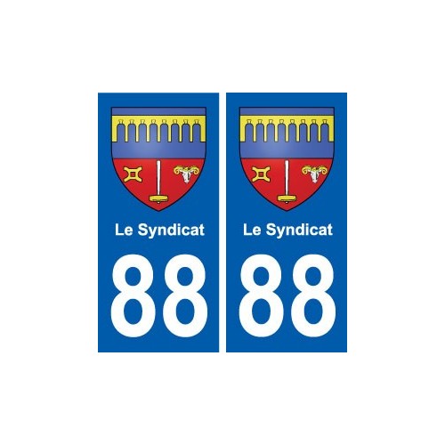 88 Le Syndicat blason autocollant plaque stickers ville