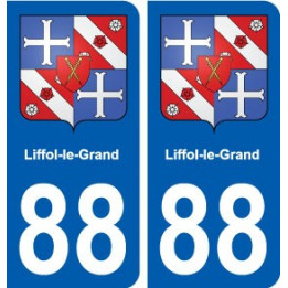 88 Liffol-le-Grand blason autocollant plaque stickers ville