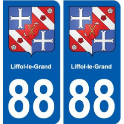88 Liffol-le-Grand blason autocollant plaque stickers ville