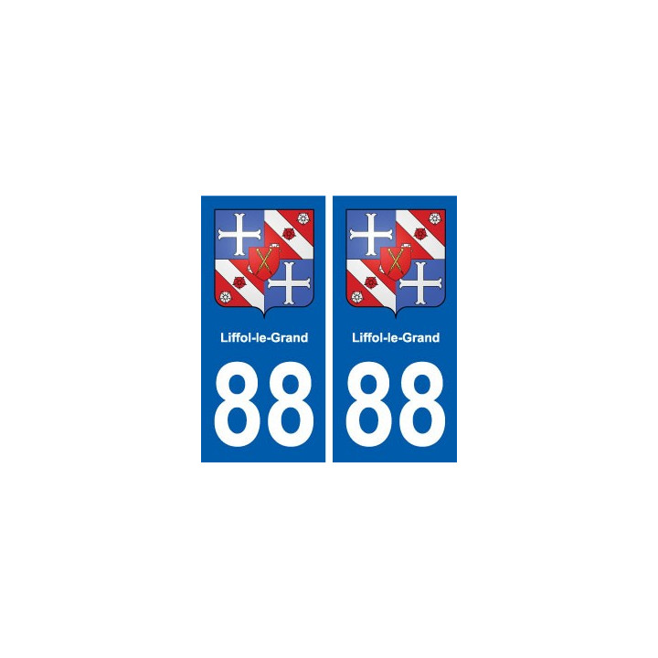 88 Liffol-le-Grand blason autocollant plaque stickers ville
