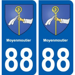 88 Moyenmoutier blason autocollant plaque stickers ville