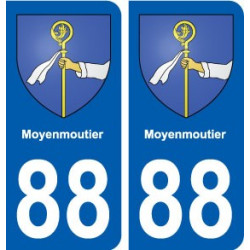 88 Moyenmoutier blason autocollant plaque stickers ville