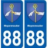88 Moyenmoutier blason autocollant plaque stickers ville