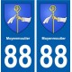 88 Moyenmoutier blason autocollant plaque stickers ville