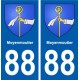 88 Moyenmoutier blason autocollant plaque stickers ville