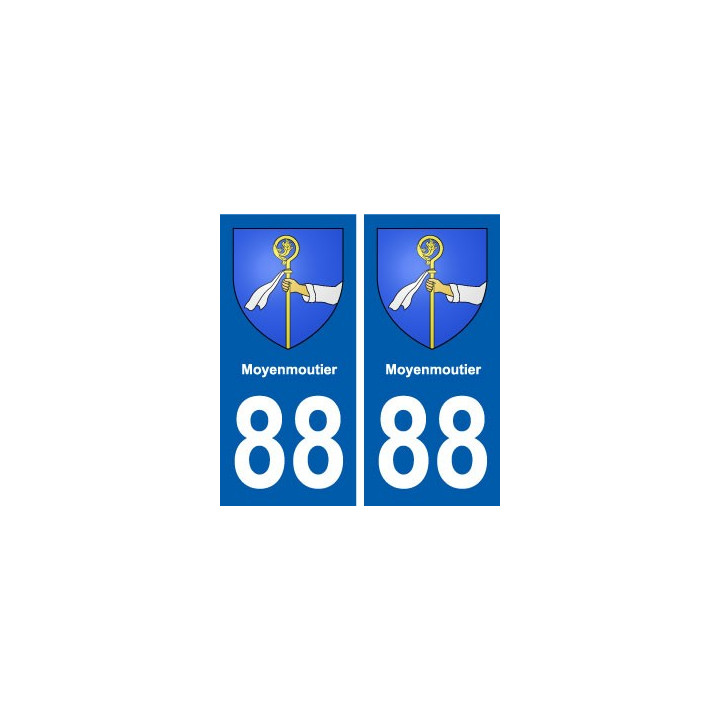 88 Moyenmoutier blason autocollant plaque stickers ville