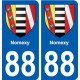 88 Nomexy blason autocollant plaque stickers ville