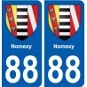 88 Nomexy blason autocollant plaque stickers ville