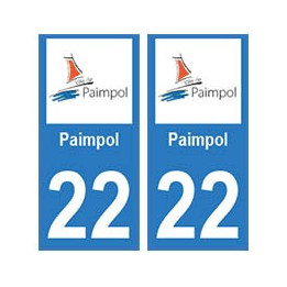 22 Paimpol logo autocollant plaque blason armoiries stickers département