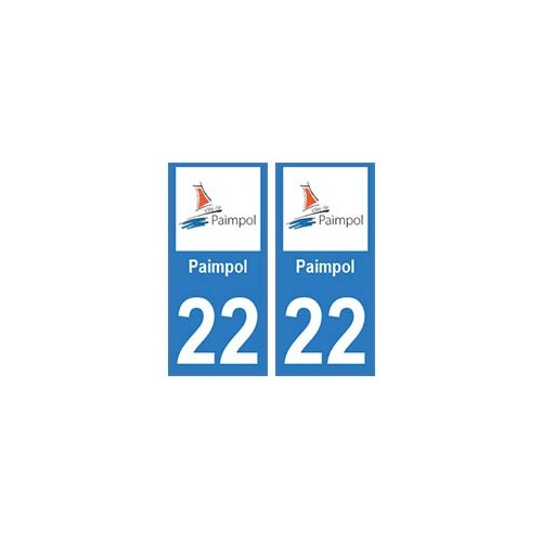 22 Paimpol logo autocollant plaque blason armoiries stickers département
