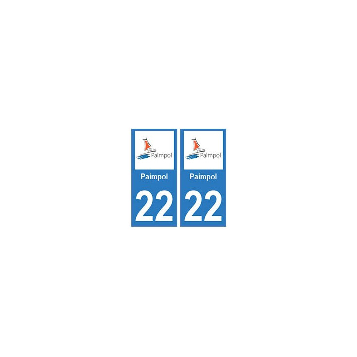 22 Paimpol logo autocollant plaque blason armoiries stickers département