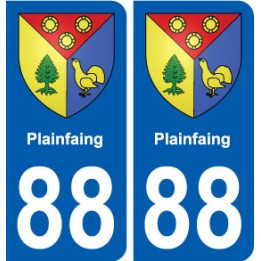 88 Plainfaing blason autocollant plaque stickers ville
