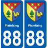 88 Plainfaing blason autocollant plaque stickers ville