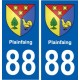 88 Plainfaing blason autocollant plaque stickers ville