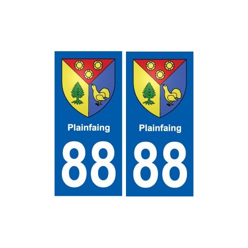 88 Plainfaing blason autocollant plaque stickers ville