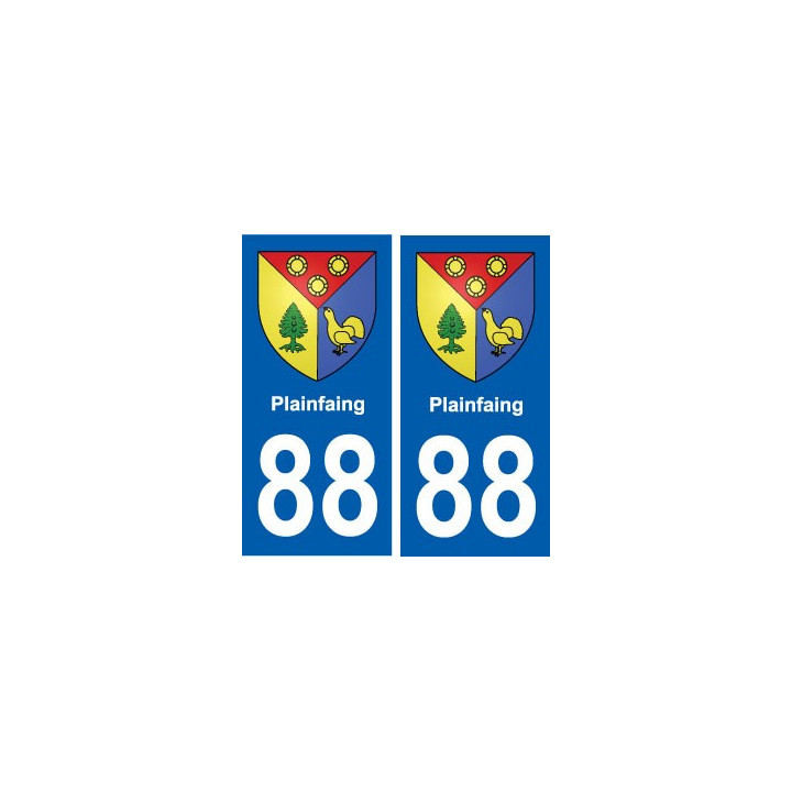 88 Plainfaing blason autocollant plaque stickers ville