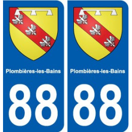 88 Plombières-les-Bains blason autocollant plaque stickers ville