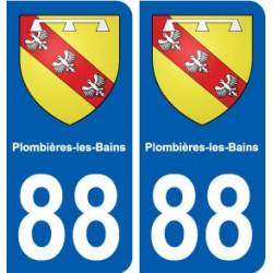 88 Plombières-les-Bains blason autocollant plaque stickers ville