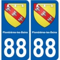 88 Plombières-les-Bains blason autocollant plaque stickers ville