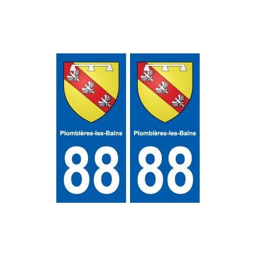 88 Plombières-les-Bains blason autocollant plaque stickers ville