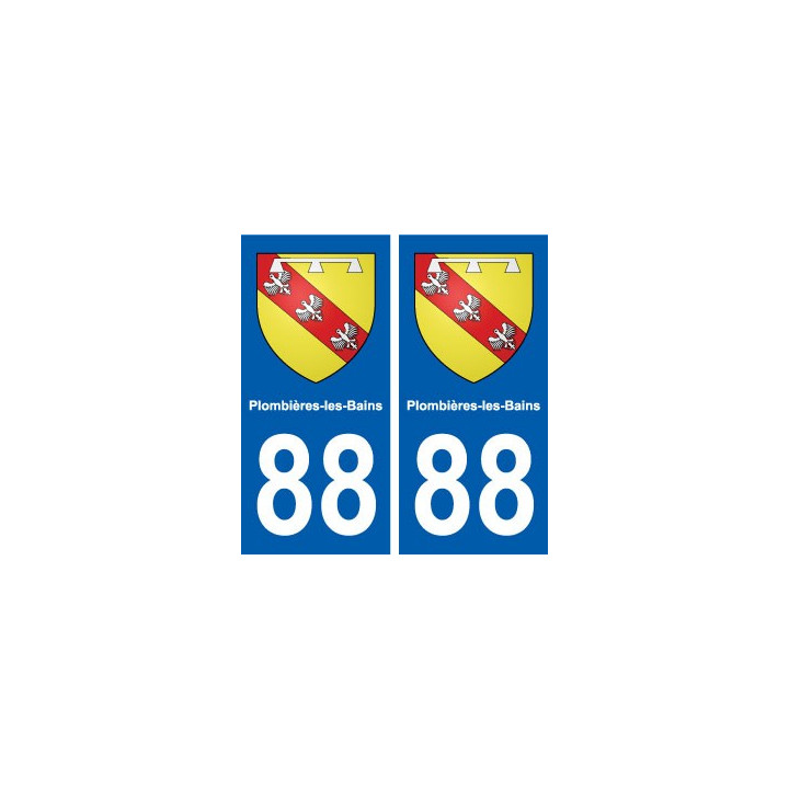 88 Plombières-les-Bains blason autocollant plaque stickers ville