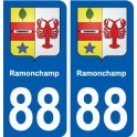 88 Ramonchamp blason autocollant plaque stickers ville