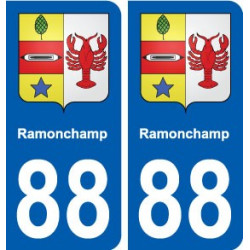 88 Ramonchamp blason autocollant plaque stickers ville