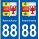 88 Ramonchamp blason autocollant plaque stickers ville