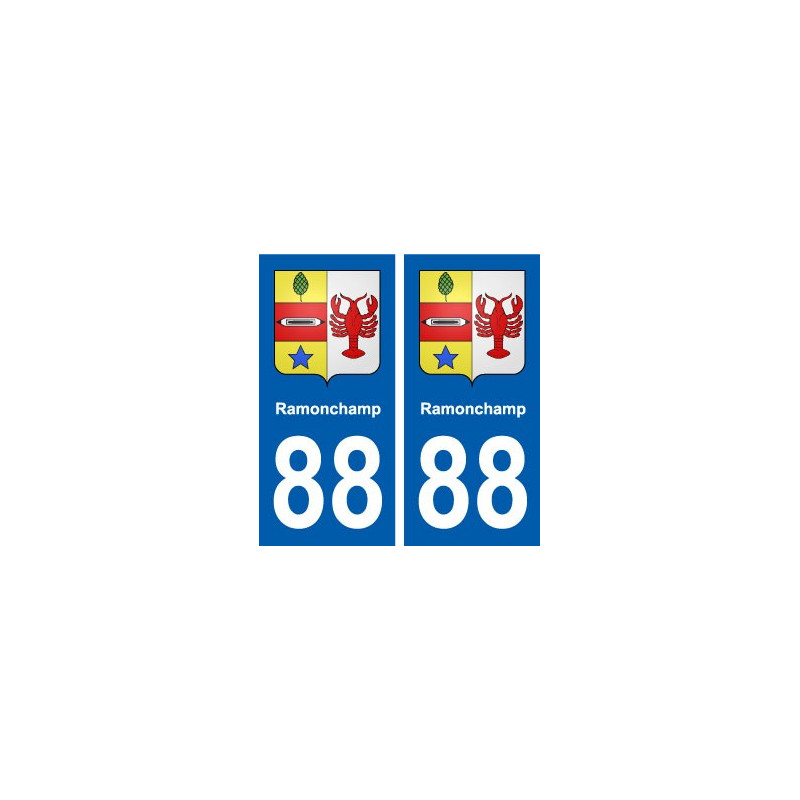 88 Ramonchamp blason autocollant plaque stickers ville