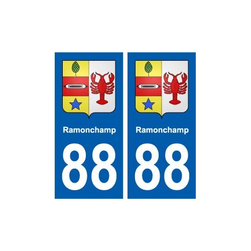 88 Ramonchamp blason autocollant plaque stickers ville