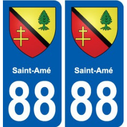 88 Saint-Amé blason autocollant plaque stickers ville