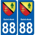 88 Saint-Amé blason autocollant plaque stickers ville
