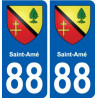 88 Saint-Amé blason autocollant plaque stickers ville