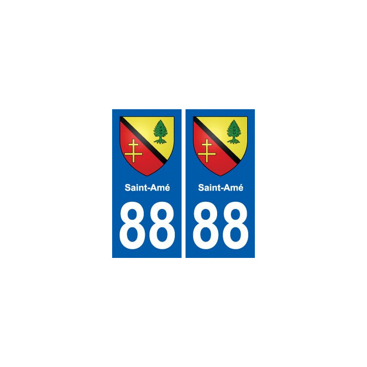 88 Saint-Amé blason autocollant plaque stickers ville