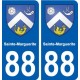 88 Sainte-Marguerite blason autocollant plaque stickers ville