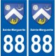 88 Sainte-Marguerite blason autocollant plaque stickers ville