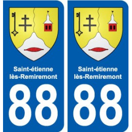 88 Saint-étienne-lès-Remiremont blason autocollant plaque stickers ville
