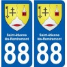 88 Saint-étienne-lès-Remiremont blason autocollant plaque stickers ville