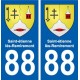 88 Saint-étienne-lès-Remiremont blason autocollant plaque stickers ville