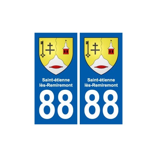 88 Saint-étienne-lès-Remiremont blason autocollant plaque stickers ville