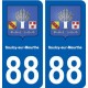 88 Saulcy-sur-Meurthe blason autocollant plaque stickers ville
