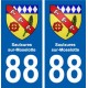 88 Saulxures-sur-Moselotte blason autocollant plaque stickers ville